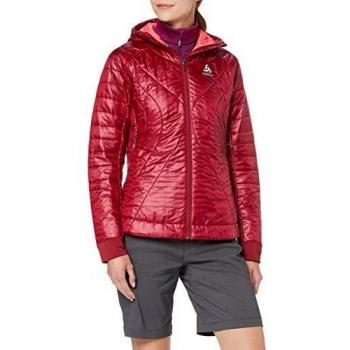 Odlo Flow Cocoon ZW - Chaqueta térmica para mujer, primavera/verano, Chaqueta aislante Flow Cocoon ZW., Mujer, color rojo