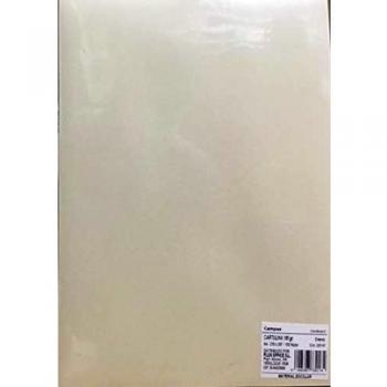 CARTULINA COLOR CREMA, PAQUETE DE 100 UNIDS DIN A4