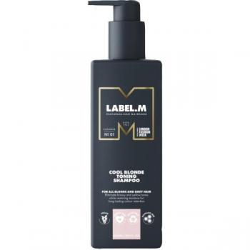 Label.M Cool Blonde Toning Shampoo 300 ml - Champú tónico para cabello rubio platino y gris