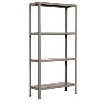 Estantería Simon Home Click Mini 4/300 Gris - 1600x800x300 mm, 4 alturas, estilo industrial, metálica, gris