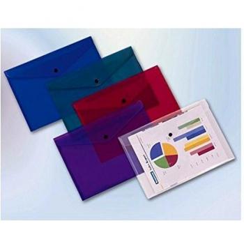 Carpeta Liderpapel 919987 - Dossier de Polipropileno A4, Cierre con Broche, Capacidad para 50 Hojas, Color Morado