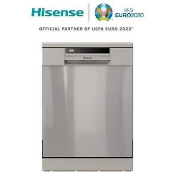 Hisense HS60240X - Lavavajillas Clase A++, Capacidad para 13 servicios, Acero Inoxidable, 60 Cm, 6 Programas, Silencioso, 2 Cestas, Filtro autolimpiable, Contador digital con programa Ecológico