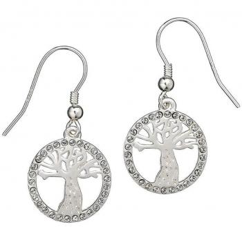 Pendientes de Plata Esterlina con Cristales del Sauce Llorón de Harry Potter