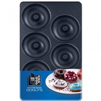 Tefal Snack Collection XA8010 Placa Para Donuts, 22.5 x 13.5 Cm, Revestimiento Antiadherente, Negro
