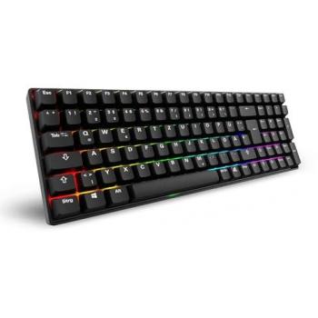 Teclado para gaming SKILLER SGK50 S2 PBT, Negro, RGB, Gateron GPRO Amarillo