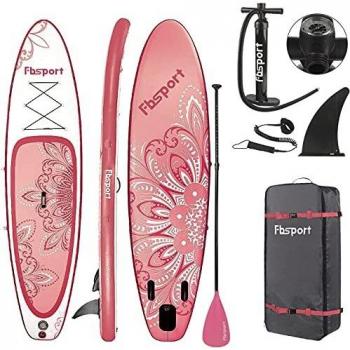 FBSPORT Tabla Sup Hinchable, Tabla de Stand Up Paddling, Tabla Paddle Surf Hinchable, Tabla de Sup, Tabla de Surf Kit con Remo de Aluminio+Bomba+Aleta Desprendible | Longitud: 320cm