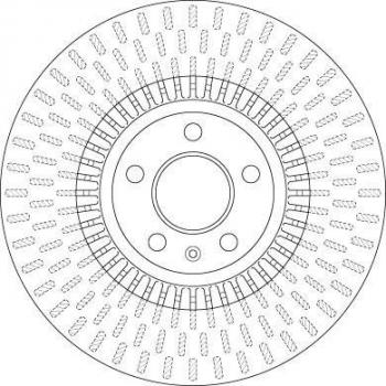Disco de freno TRW DF6216 ventilado, 1 pieza, para la parte frontal