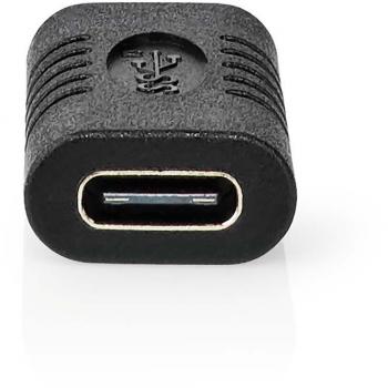 Adaptador USB-C hembra a hembra 3.2 Gen 2 10 Gbps negro con revestimiento de níquel
