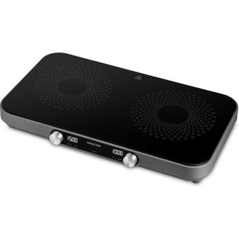 Placa de Cocción Infrarroja Sencor SCP 2803BK SmoothCook - 3500 W - Doble Fuego Vitrocerámico - Negra
