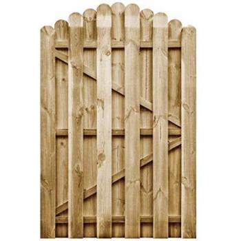 vidaXL Madera de Pino Puerta Arqueada de Jardín Cancela Patio 100x150 cm