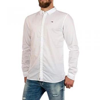 Camisa Casual Elegante Tommy Hilfiger Light Poplin - Color Blanco, Talla Pequeña