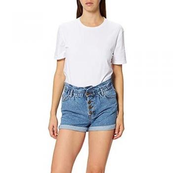 Only Women's Cuba Life Paperbag Denim Shorts - Medium Blue