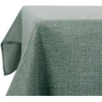 Deconovo Mantel Mesa Rectangular para Comedor Cocina o Salón Efecto Lino 130 x 280 cm Verde Claro