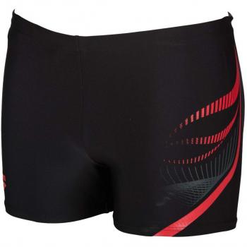ARENA M Flow - Bañador Corto para Hombre, Hombre, Traje de baño, 001305, Negro/Rojo, 36