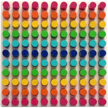Hess Wooden Toddler Toy Viking Puzzle Juego de enchufes de Colores Hecho de Madera, Multicolor