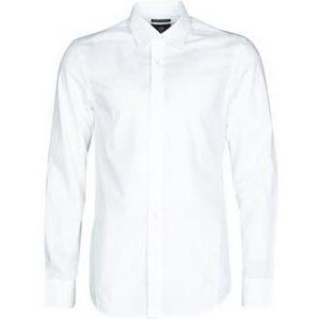 G-Star Raw Dressed Super Slim Long Sleeve Shirt - White, Casual Cotton, Men's XXL