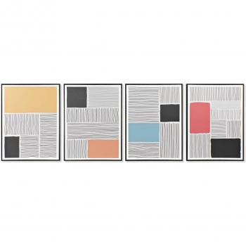 Cuadro Abstracto DKD Home Decor 60 x 3 x 80 cm Loft (4 Piezas)