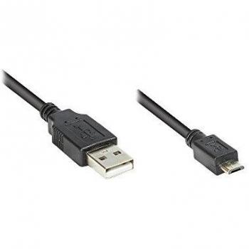 Cable de alta calidad Alcasa 2510-MB01 USB 2.0 de 1 metro USB A a Micro-USB B en color negro