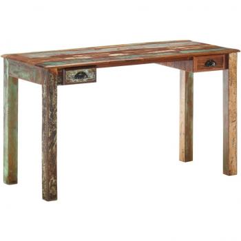 Reclaimed Wood Desk 51.2x21.7x29.9 - Eco-Friendly Solid Wood Workstation