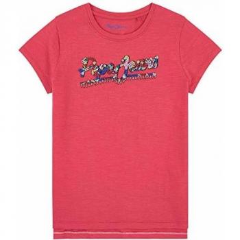 Pepe Jeans- Camiseta PG502085-BIANCA 376 Framboise- Camiseta Manga Corta NIÑA