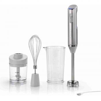 Batidora de mano Cuisinart RHB100E 3 en 1 sin cable, acero inoxidable, incluye vaso sin BPA de 250 ml, batidor y capacidad de batería de 30 minutos