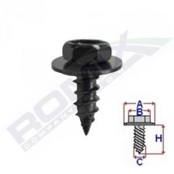 Perno de tapicería ROMIX C70197 - Tornillo de alta resistencia, fabricado en acero, con rosca fina y cabeza hexagonal, ideal para aplicaciones en tapicería y muebles