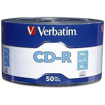 Verbatim CD-R 700MB 80 Minute 52x Recordable Disc - 50 Pack Spindle