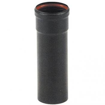 Tubo de acero esmaltado para estufa de pellets Aeternum 10x100 cm, grosor 1,2 mm, color negro