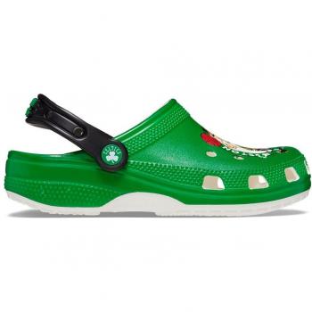 Unisex NBA Boston Celtics Classic Clog Crocs - White Rubber Shoes Size 39-40