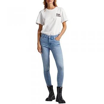 Pepe Jeans Vaqueros Mujer Regent - Ajuste Perfecto, Tiro Alto, Color Azul Claro, Skinny Fit, Denim-mn4, Talla 29W / 32L