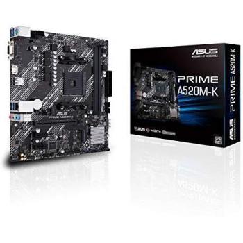 ASUS PRIME A520M-K, AMD AM4, MATX, 64GB DDR4, 2 X DIMM, D-SUB, HDMI, PCIE