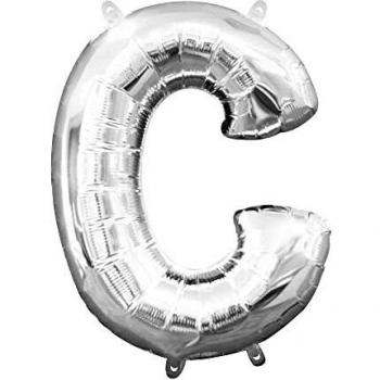 amscan 3301501 - Globo de Papel de Aluminio con Letra C, 40,64 cm
