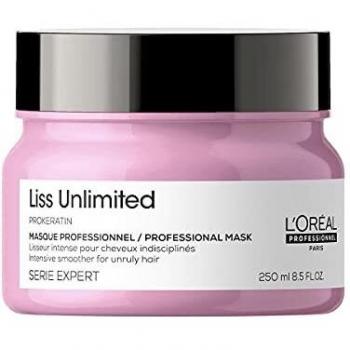 Mascarilla Liss Unlimited de L'Oréal Professionnel, 250 ml - Serie Expert para alisado de cabello rebelde