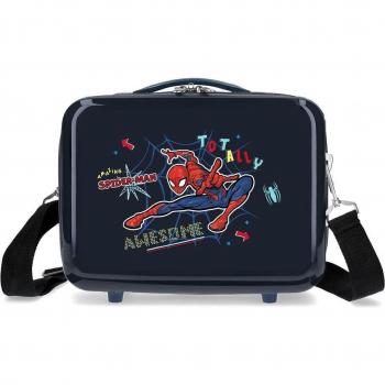 Neceser de Viaje para Niños Marvel Spiderman Totally Awesome ABS Azul Marino Adaptable