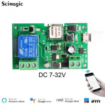 Control Remoto Inteligente eWeLink Wifi Módulo de Interruptor Inalámbrico 1CH/4CH DC5V 12V 32V 220V Autoblqueo RF Relé de 10A