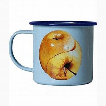Taza de metal esmaltado Toiletpaper diámetro 10 cm altura 9 – manzana