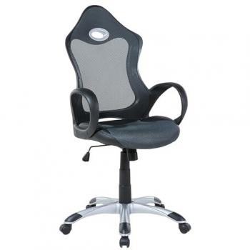 Silla de Gaming y Oficina en Tela Transpirable Gris Verde con Mecanismo de Inclinación y Altura Ajustable, Respaldo Ergonómico