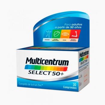 Multicentrum Select 50+, Multivitamínico para adultos mayores de 50 años, 30 comprimidos