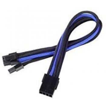 SilverStone 25cm Sleeved Extension Cable, 8-Pin to PCI-E 6+2Pin, Black and Blue