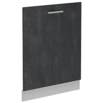 Panel frontal de lavavajillas R-Line, Hormigón negro/blanco, 60 cm sin encimera Vicco