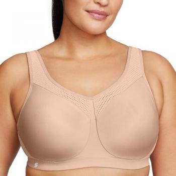 Glamorise High-Impact Seamless Sports Bra with WonderWire Technology in Coffee