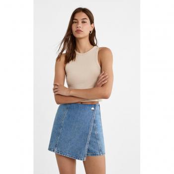 Stradivarius Crossover Denim Skort