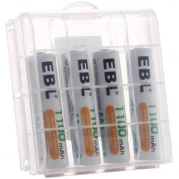 EBL 4 Piezas 1100mAh AAA 1,2V Pilas Recargables Ni-MH Alta Capacidad para Juguete Flash Mando Teléfono Fijo GPS Exterior