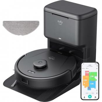 Eufy L60 Hybrid SES - Robot Aspirador 2 en 1 con Auto-Desagüe y Función de Mopa, Potencia de Succión de 5000 Pa