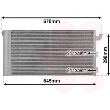 Condensador de Aire Acondicionado VAN WEZEL 17005406 para Fiat Panda II (desde 09/2003)