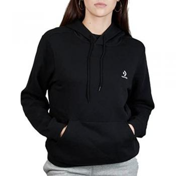 Sudadera con capucha de tejido Fleece y ajuste estándar Converse Go-To Embroidered Star Chevron Black L