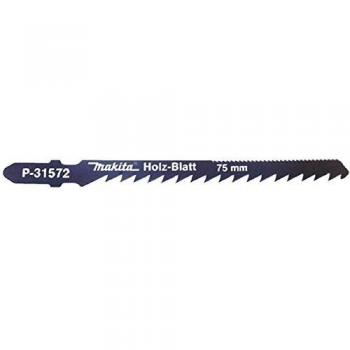 MAKITA P-31572 - BLister de 5 hojas de calar hcs/cV corte rapido para madera 6 dpp 75mm dientes tipo d