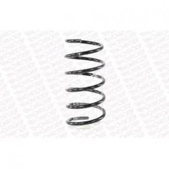 Muelle de suspensión delantera MONROE SP0001 con características de alta calidad, diseñado para mejorar la estabilidad y el confort del vehículo, fabricado por Monroe, compatible con diversas marcas y modelos de automóviles