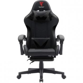 Silla Gaming Tempest Shake con Reposapiés y Masaje Negra