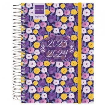 Agenda Escolar Finocam 2023/2024 8º 120x164mm Día Página Secundaria Color Lila Multilingüe